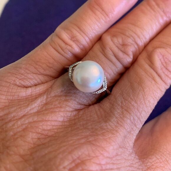 Bracelet with charm, sterling 925 silver, real pearls, NWOT, infinity charm - Picture 11 of 15